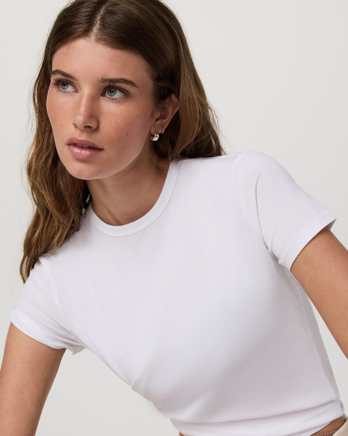 Short Sleeve Feather Classic Tee Women's White T-Shirt - Image 2