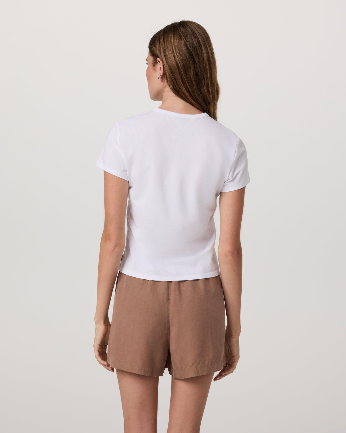 Short Sleeve Feather Classic Tee Women's White T-Shirt - Image 3