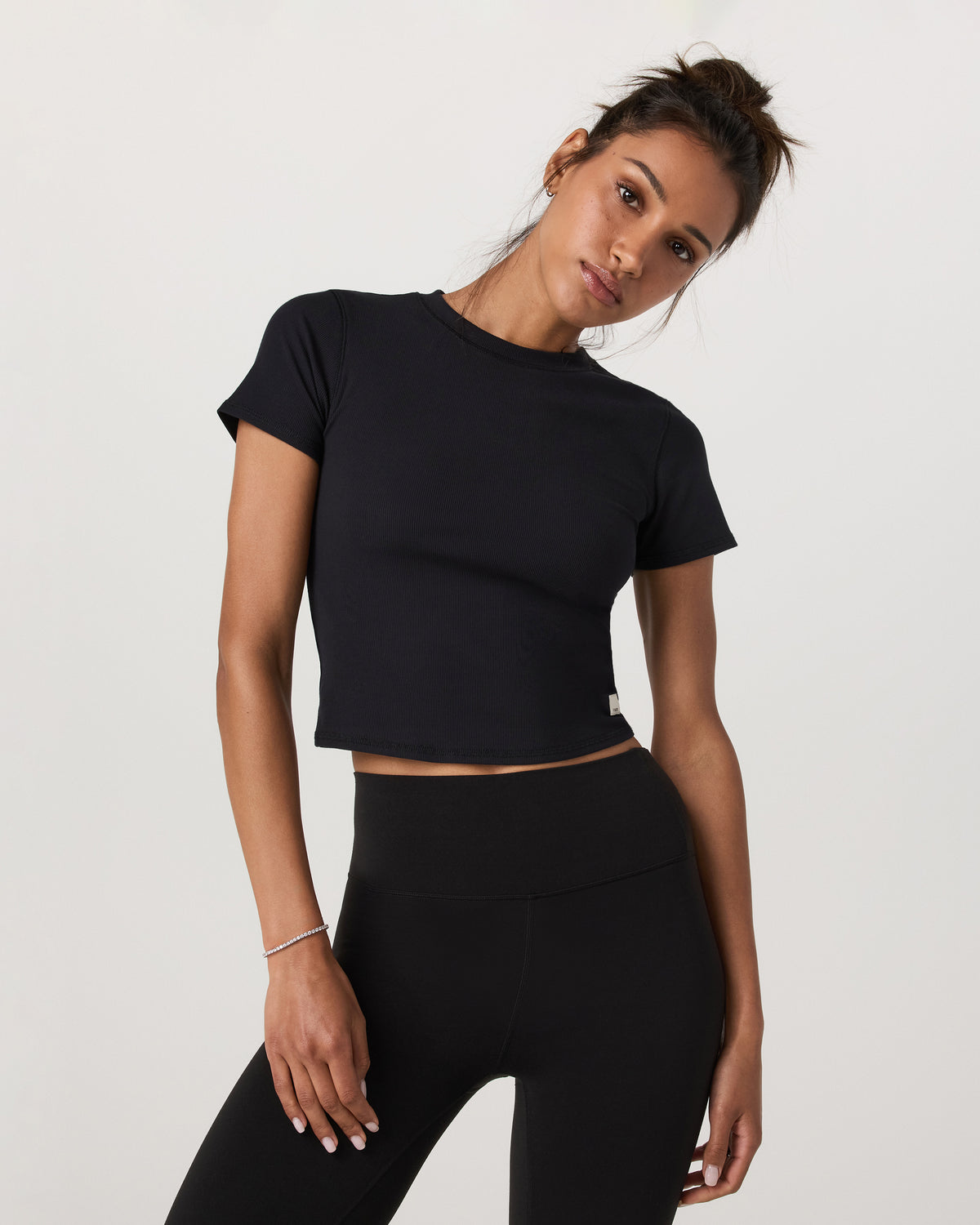 Pose Fitted Tee Women's Black Fitted Shirt - Image 2