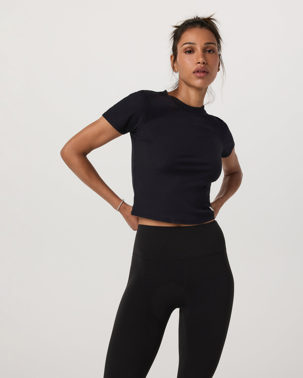Pose Fitted Tee Women's Black Fitted Shirt - Image 6