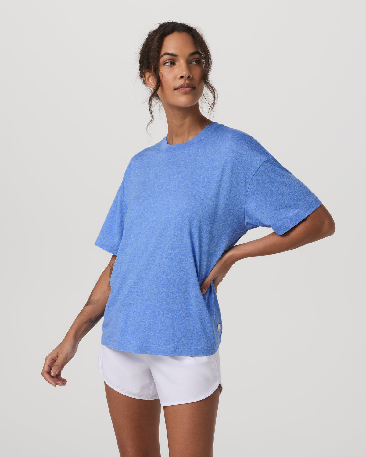 Energy Tee Long Women's Riviera Blue Heather Tee Shirt