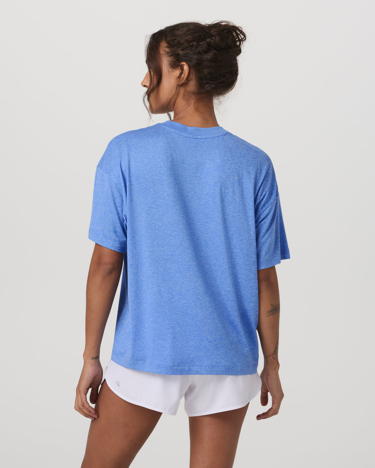 Energy Tee Long Women's Riviera Blue Heather Tee Shirt - Image 3