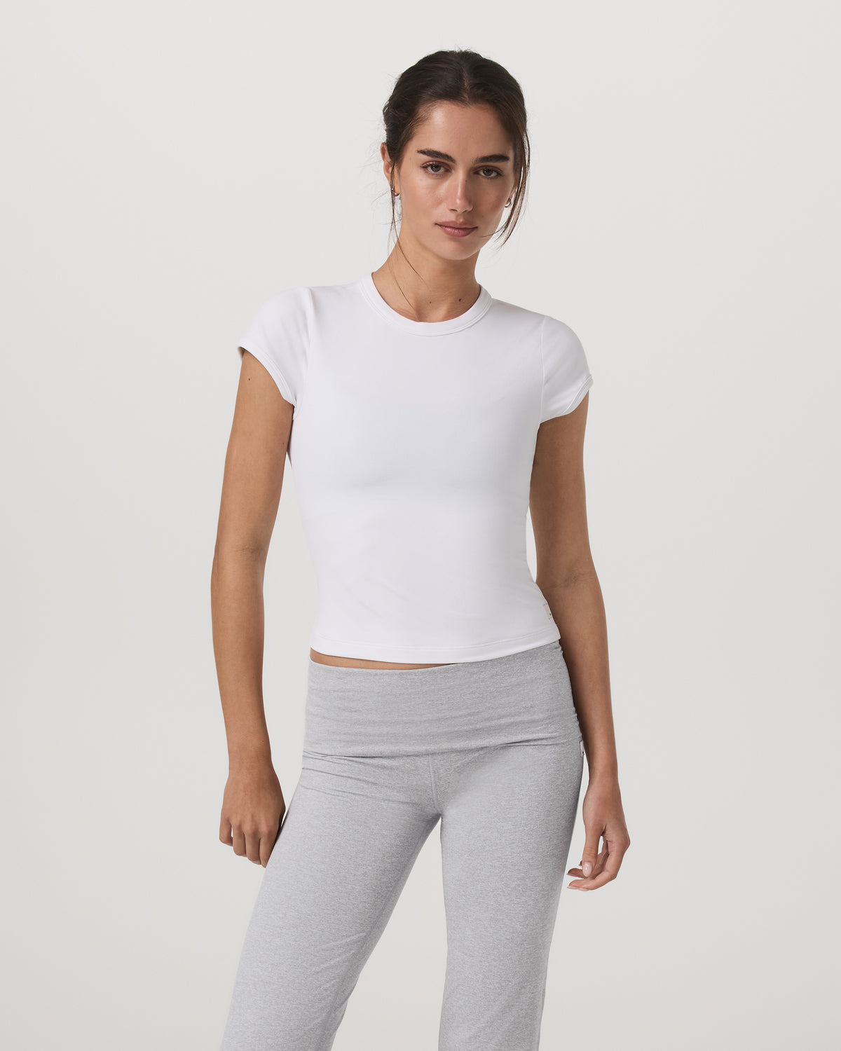 Halo Baby Tee Women's White Fitted Crewneck Tee Shirt - Image 4