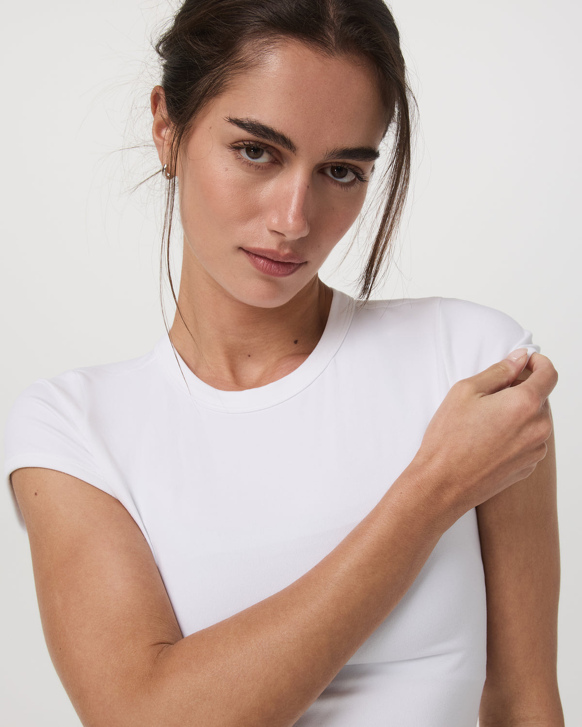 Halo Baby Tee Women's White Fitted Crewneck Tee Shirt - Image 5
