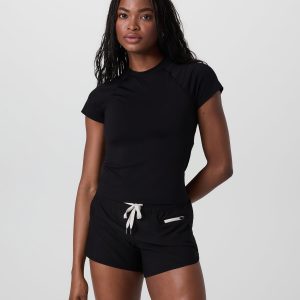 Short Sleeve Seamless Surge Tee Black