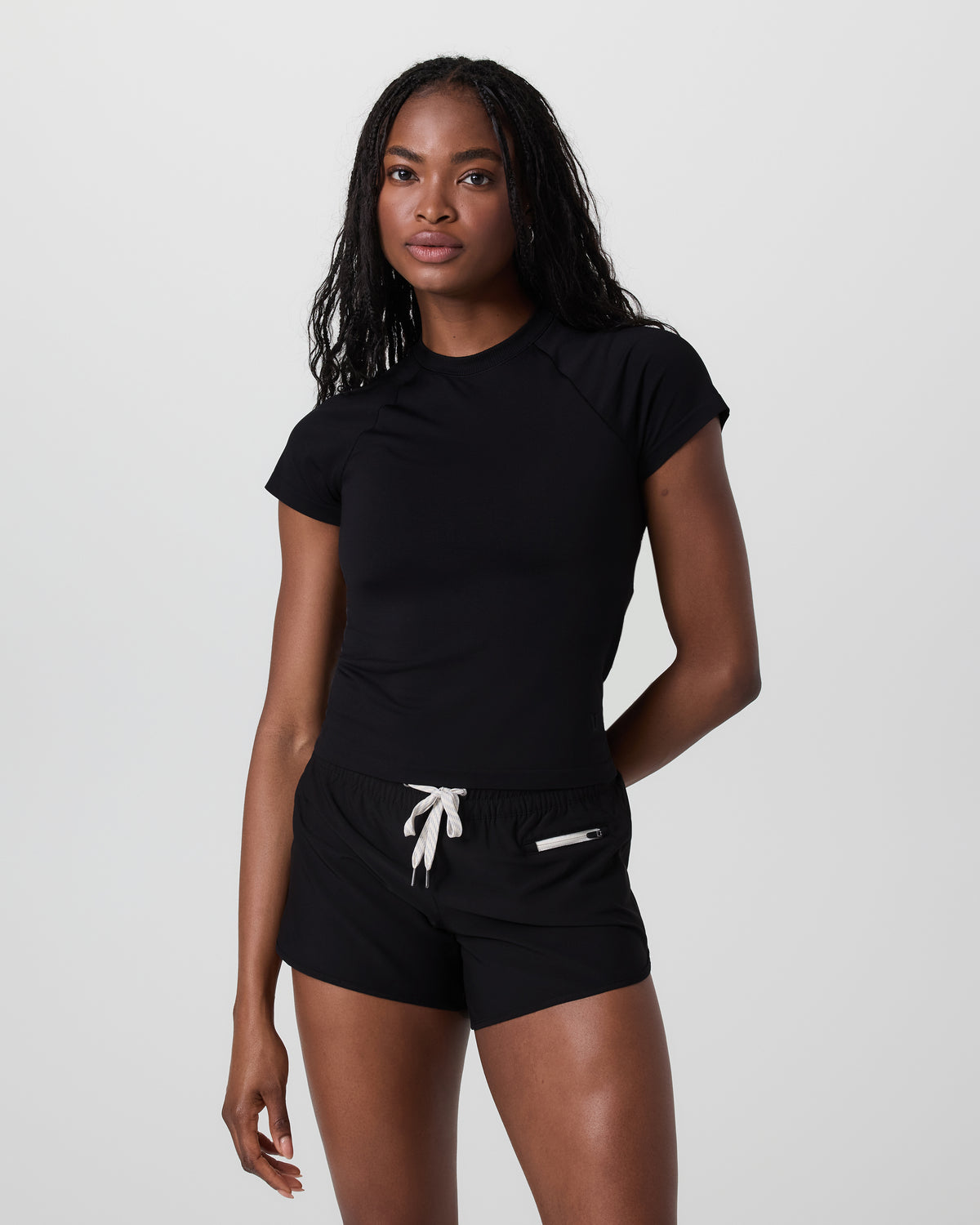 Short Sleeve Seamless Surge Tee Black