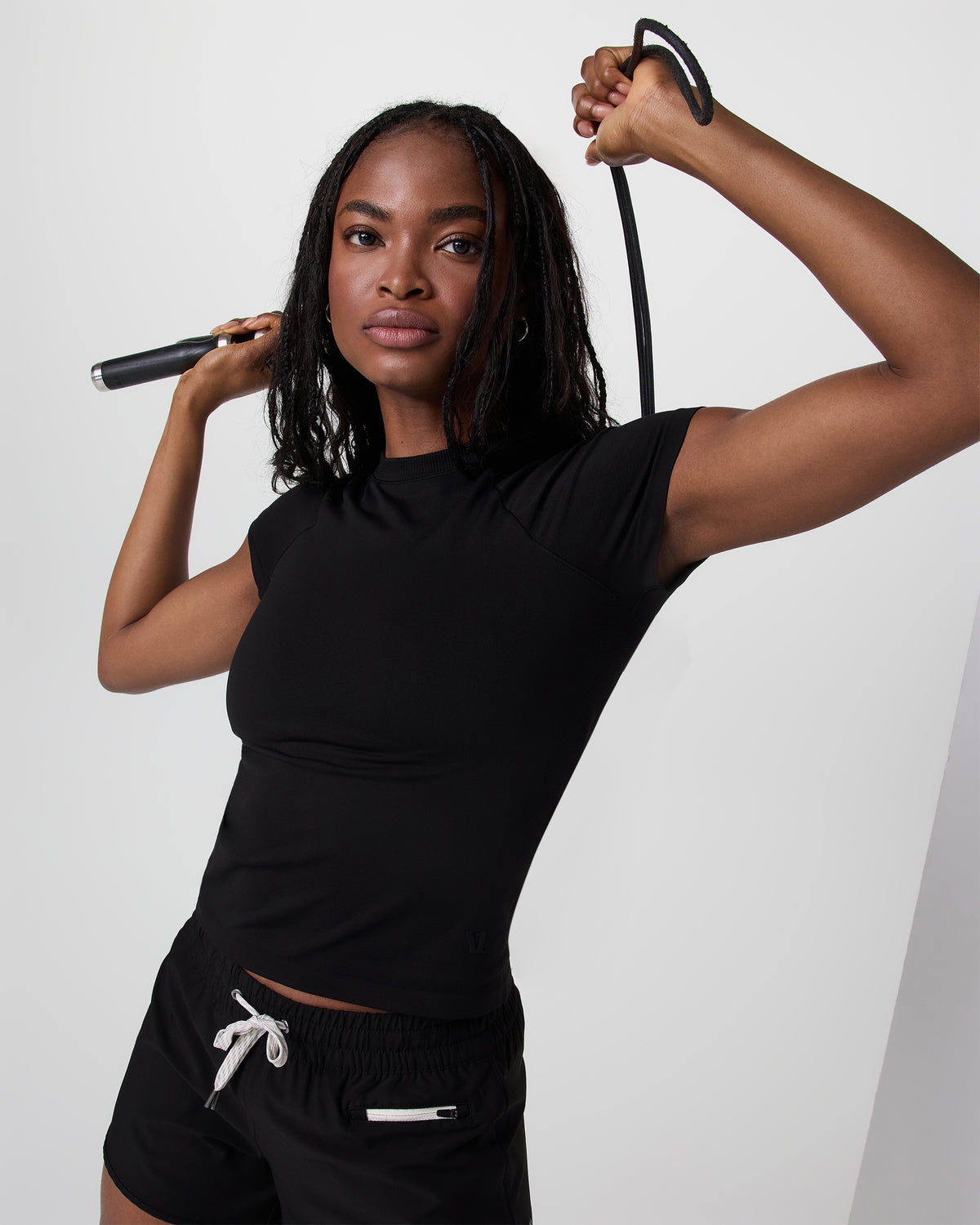 Short Sleeve Seamless Surge Tee Black - Image 2
