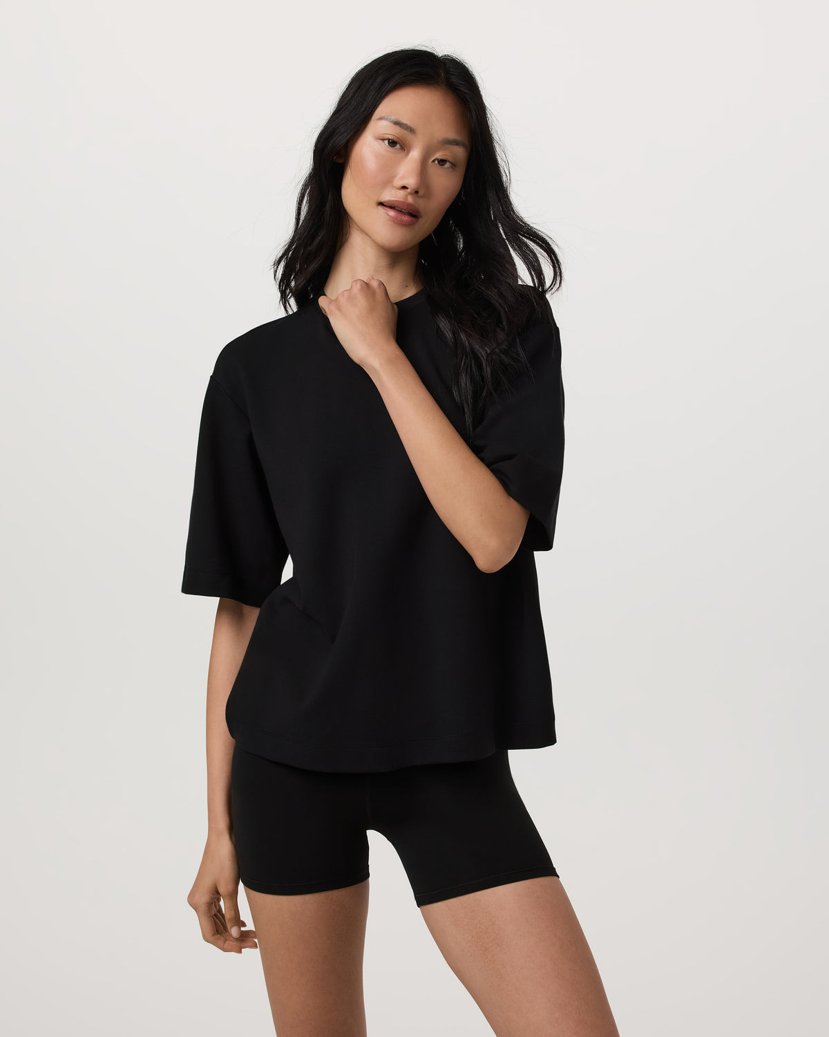 Short Sleeve Maven Oversized Tee Women's Black T-Shirt - Image 3