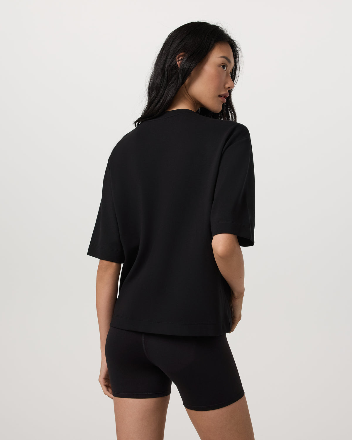 Short Sleeve Maven Oversized Tee Women's Black T-Shirt - Image 4