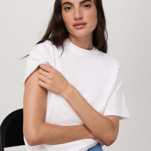 Short Sleeve Heavyweight Oversized Cotton Tee White