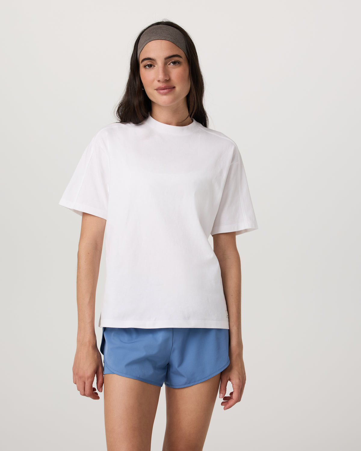 Short Sleeve Heavyweight Oversized Cotton Tee White - Image 2