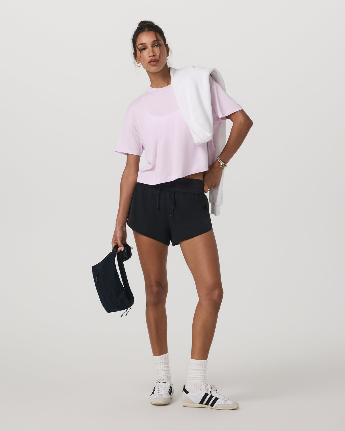 Energy Tee Women's Lilac Breeze Heather Oversized Shirt - Image 2