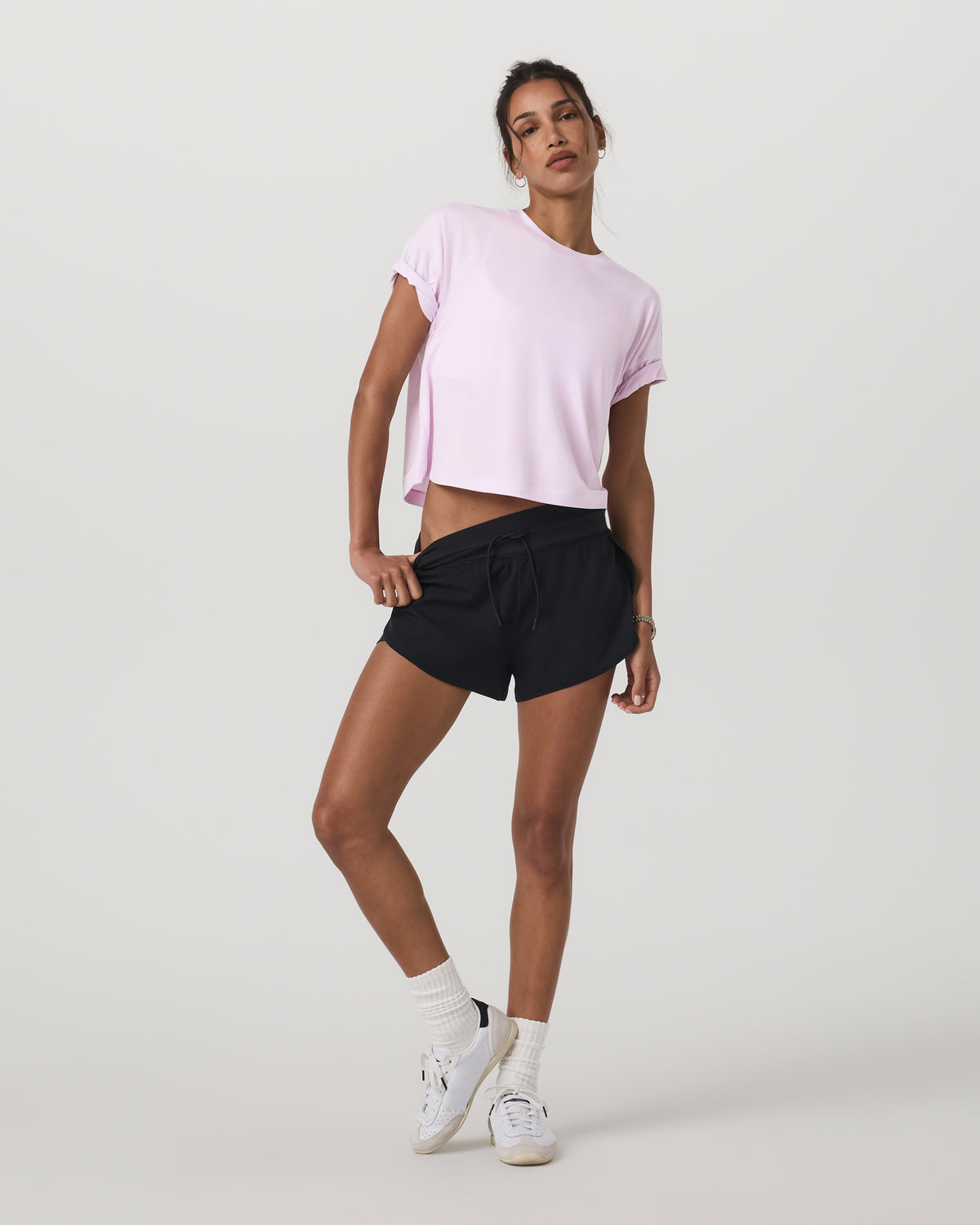 Energy Tee Women's Lilac Breeze Heather Oversized Shirt - Image 4