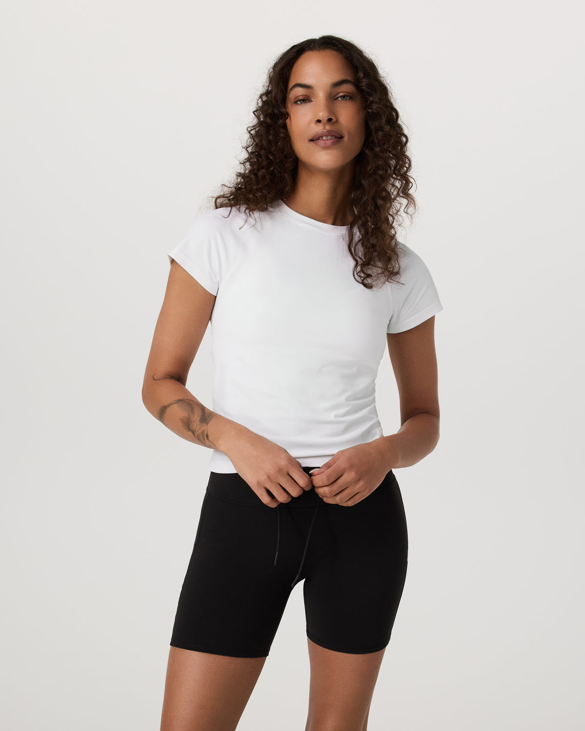 Short Sleeve Seamless Surge Tee White