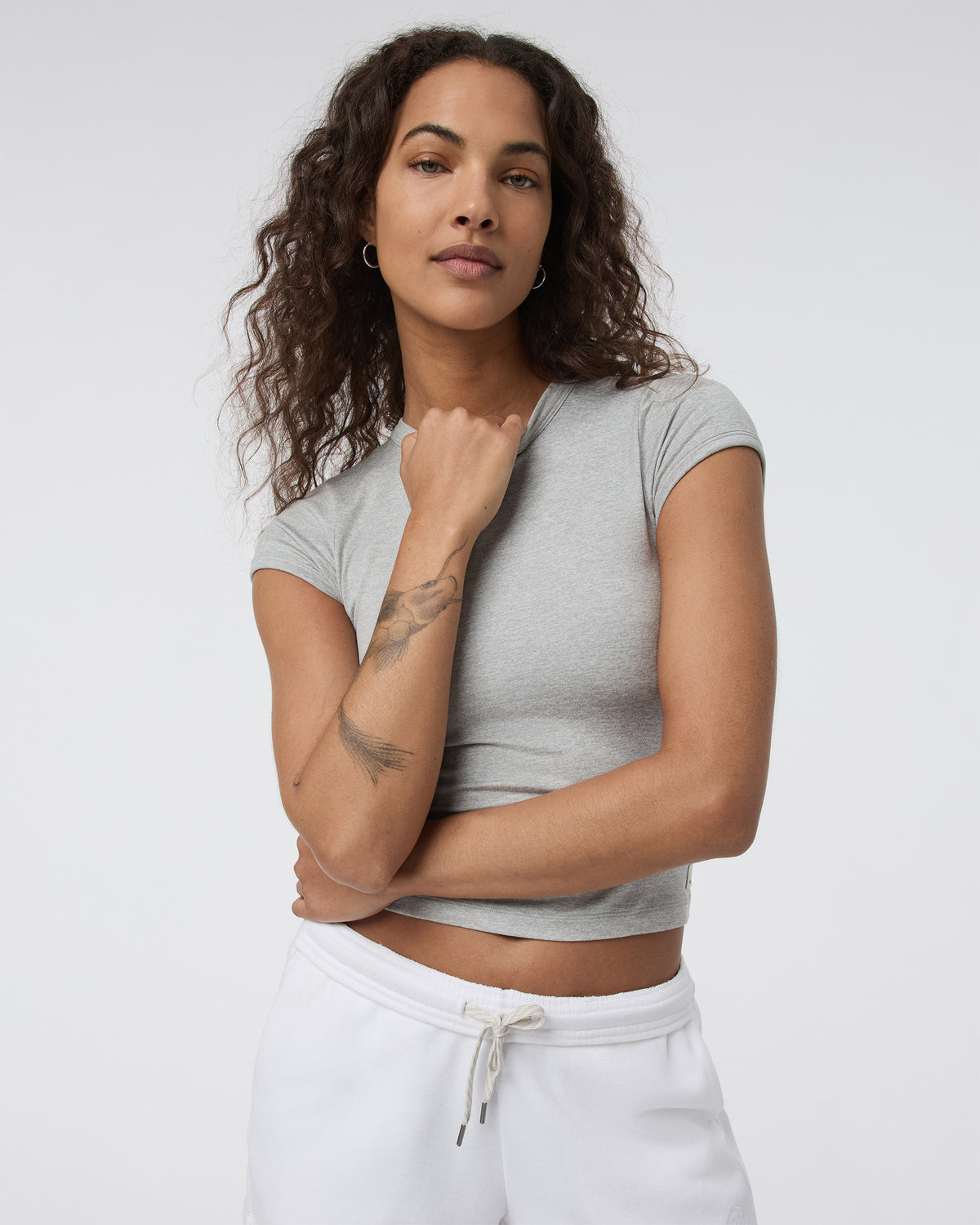 Halo Baby Tee Pale Grey Heather - Image 2