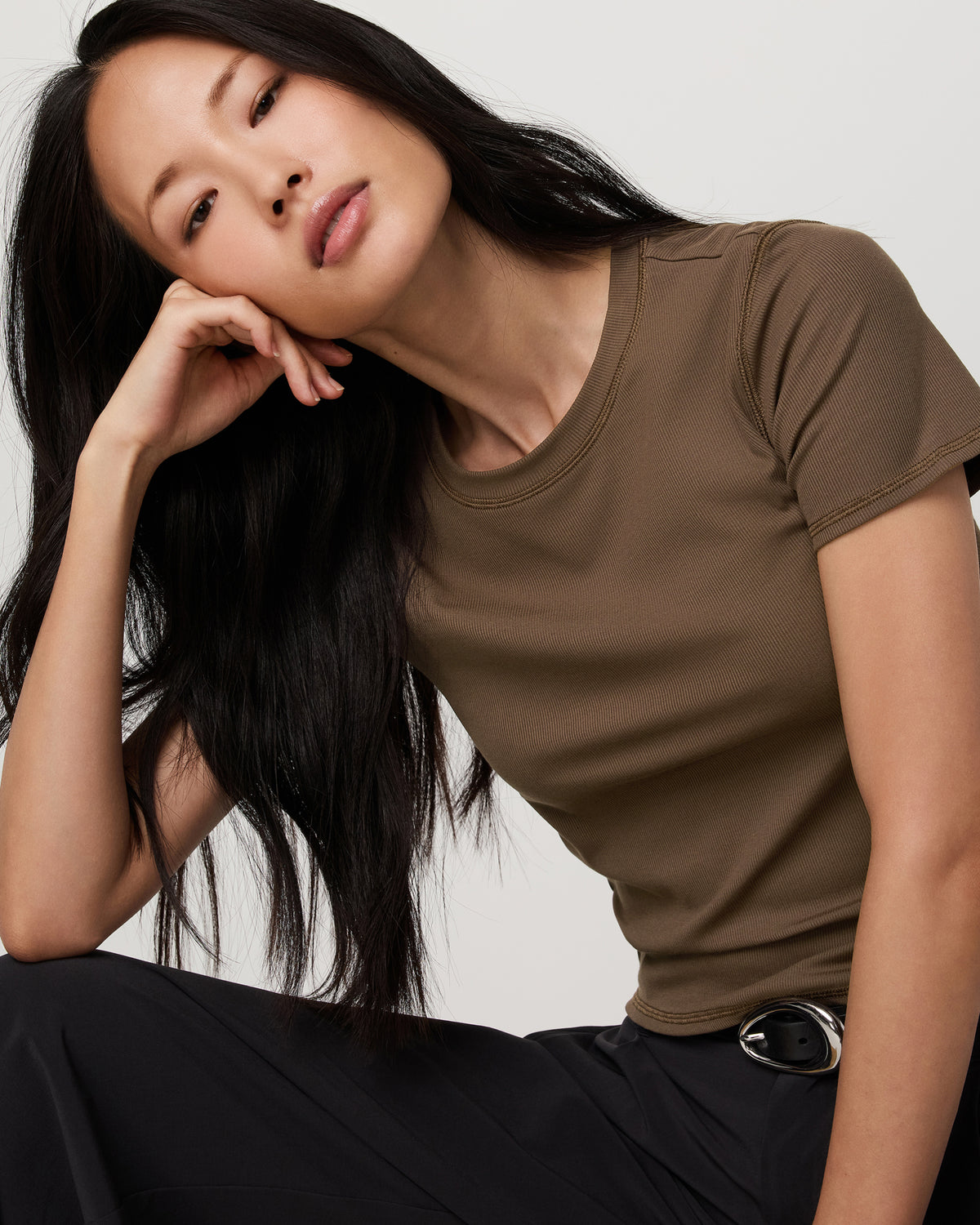 Pose Fitted Tee Women's Espresso T-Shirt