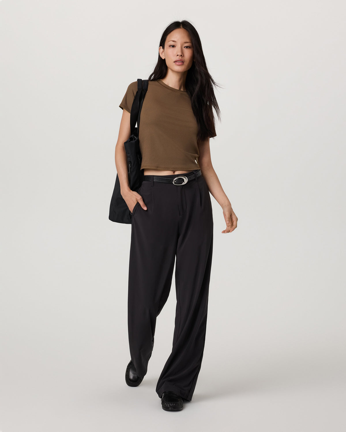 Pose Fitted Tee Women's Espresso T-Shirt - Image 4