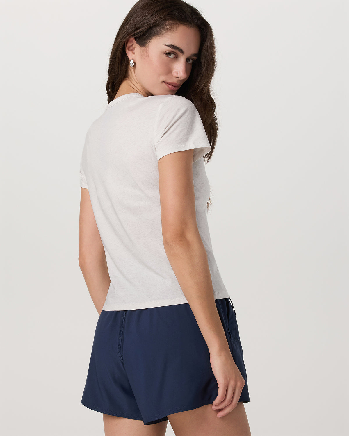 Short Sleeve Feather Classic Tee White Heather T-Shirt - Image 2