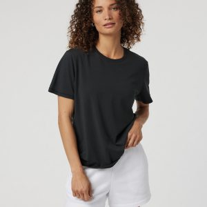 Feather Tee Women's Washed Black Tee