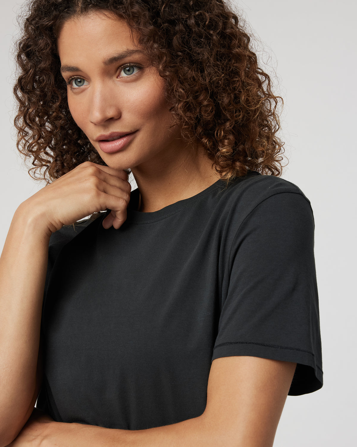 Feather Tee Women's Washed Black Tee - Image 2