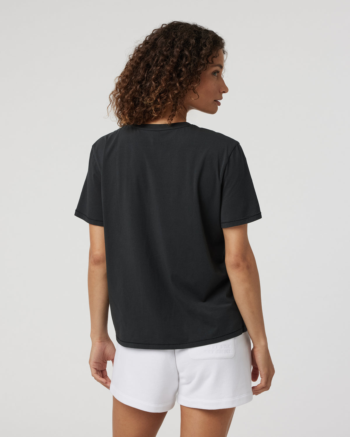 Feather Tee Women's Washed Black Tee - Image 3
