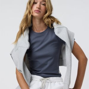 Pose Fitted Tee Women's Azure Rib Top