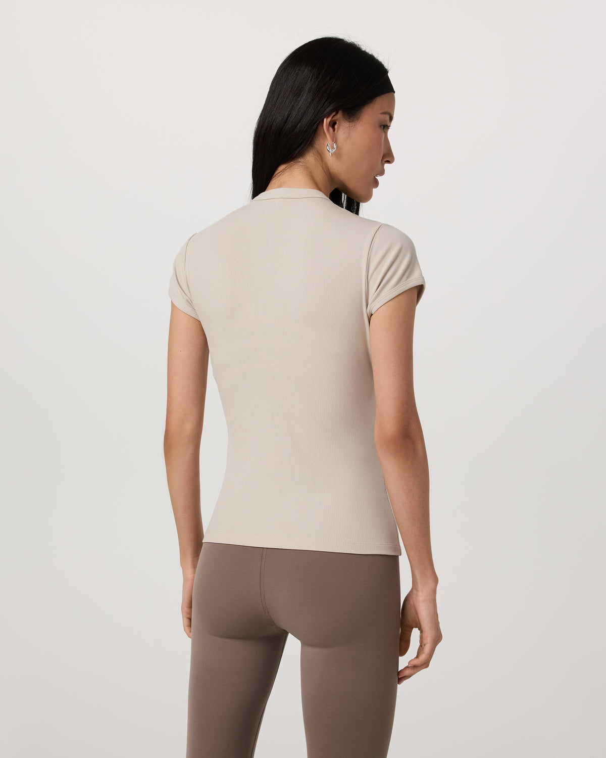 Short Sleeve Pose Button Up Women's Mushroom Crewneck - Image 3
