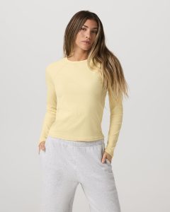 Long Sleeve Pose Crew Women's Lemon Snap Long Sleeve