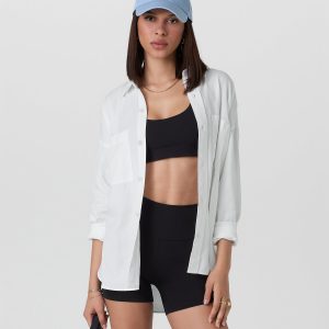 Trestles Twill Button Up White
