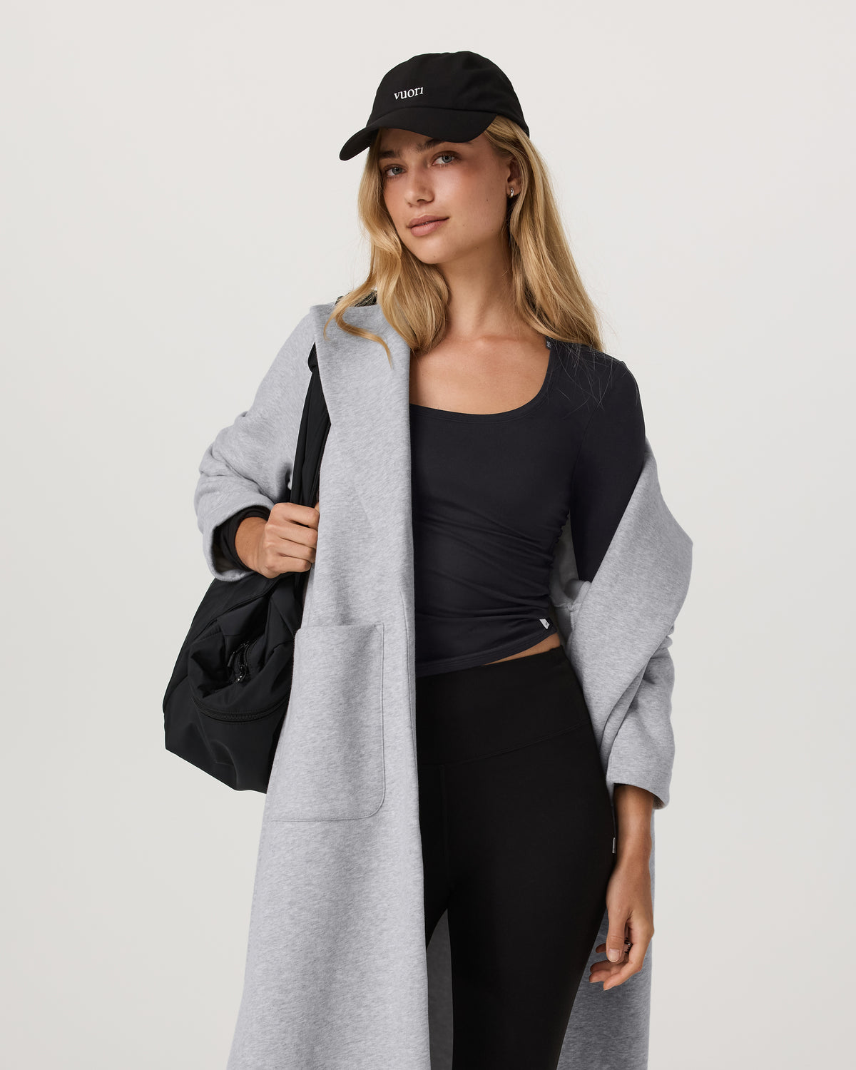 Women's Long Sleeve Halo Essential Scoop Solid Black - Image 4