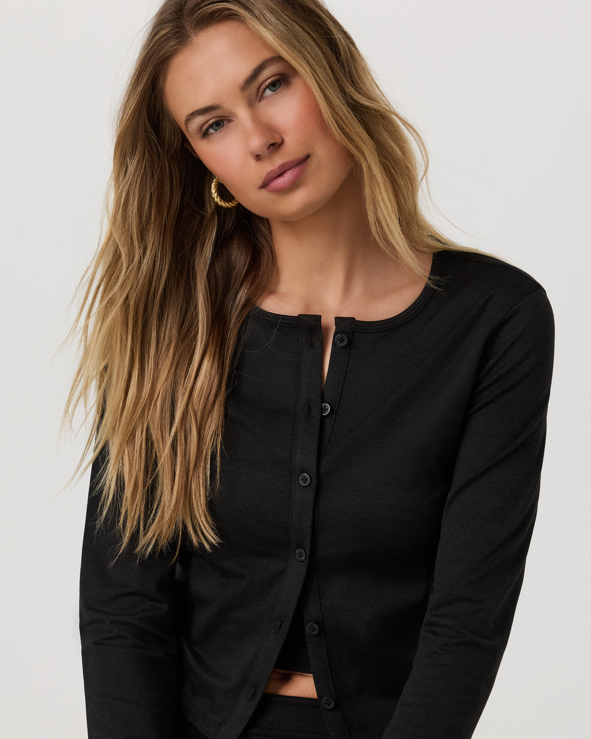 Halo Cardigan 2.0 Black Heather - Image 2