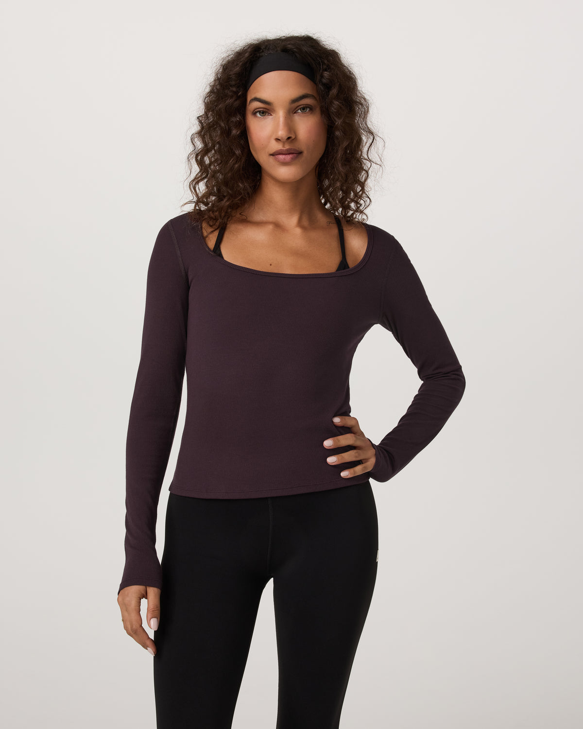 Long Sleeve Cove Ultra Scoop Women's Raisin Shirt