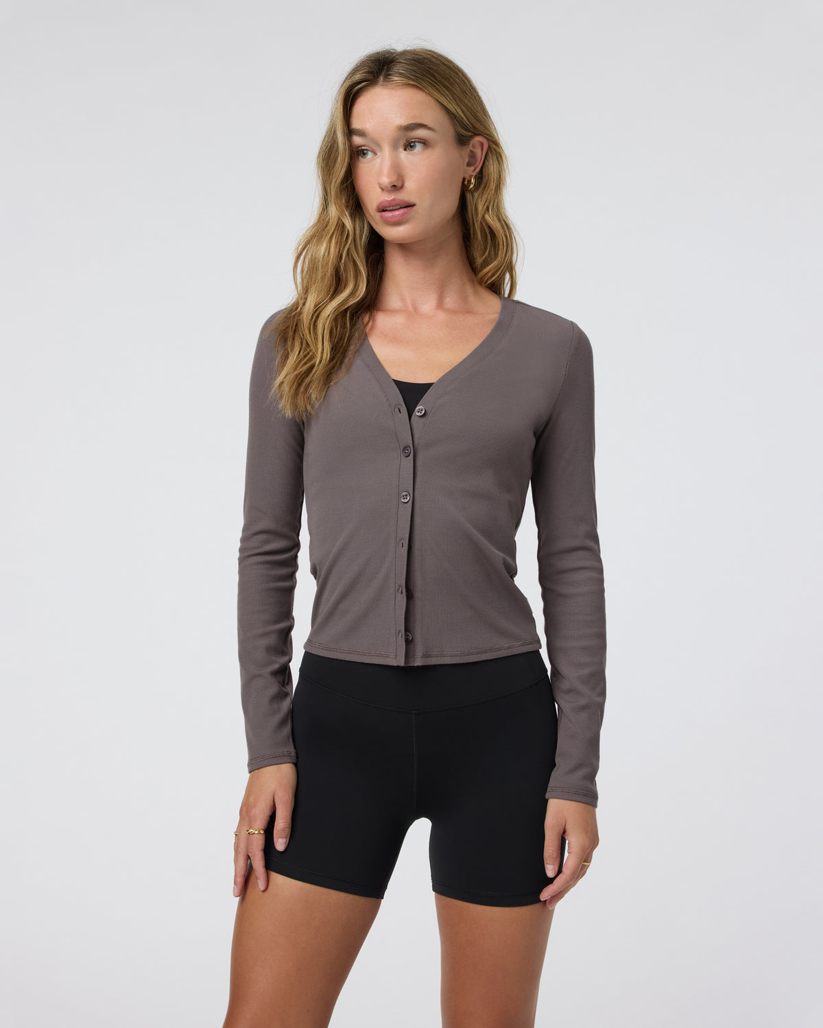 Long Sleeve Pose Cardigan Chia Ribbed Cardigan - Image 4