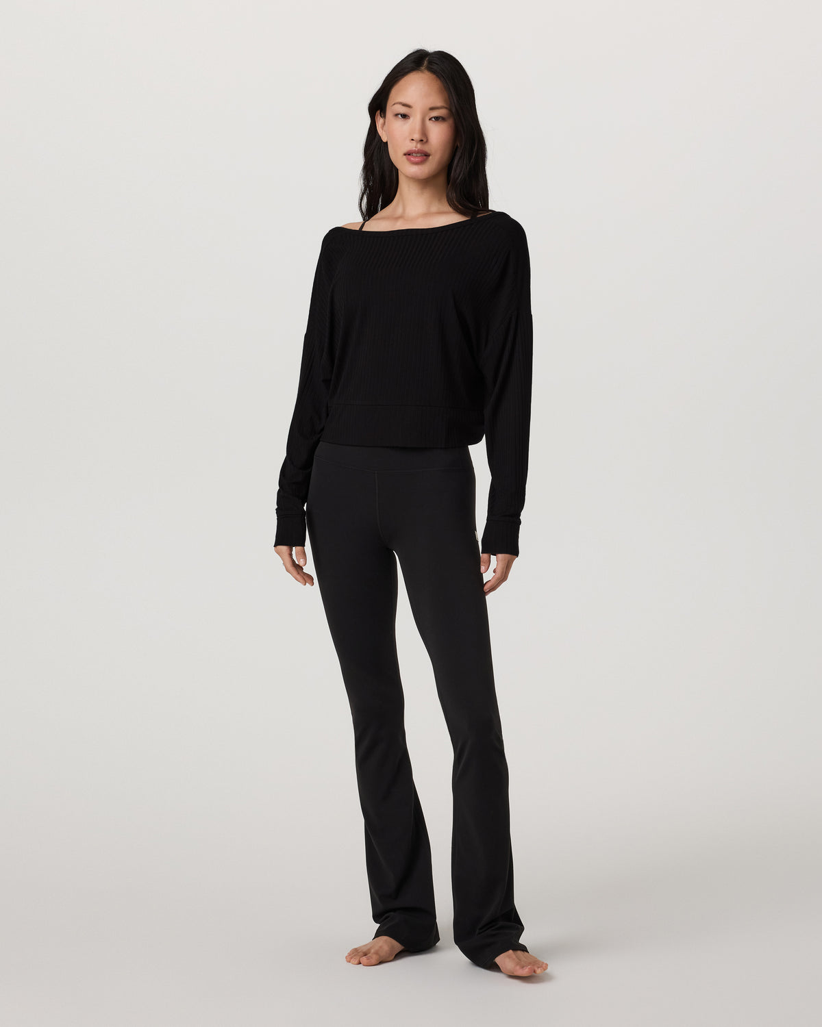 Long Sleeve Twist Top Women's Black Twist Top - Image 6