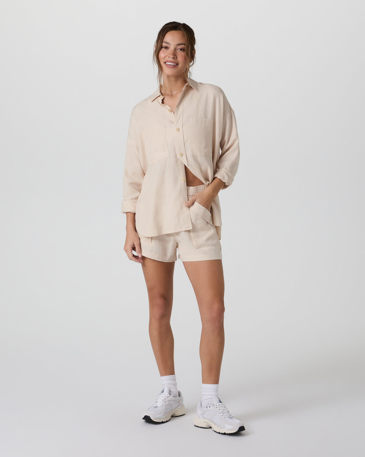 Trestles Twill Button Up Sand Dollar - Image 5