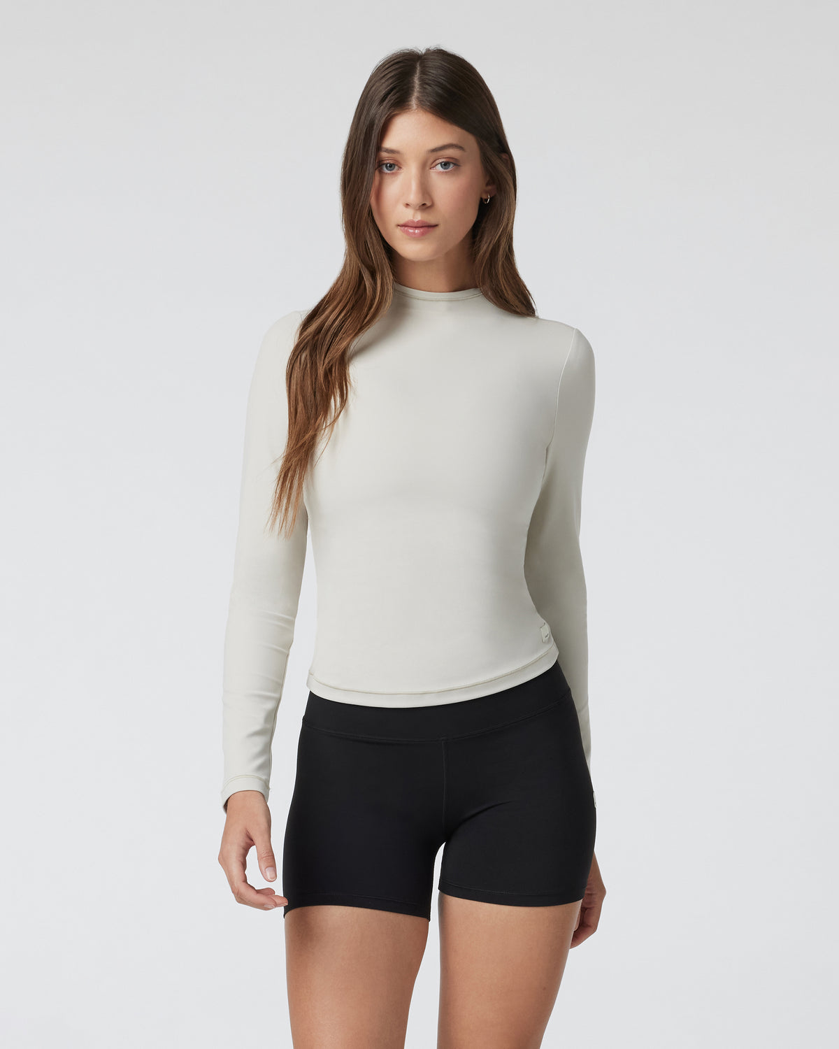 Vuori AllTheFeels Long Sleeve Mock Ecru