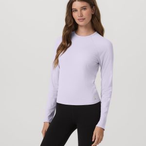 Long Sleeve Pose Crew Women's Lavender Ice Crewneck