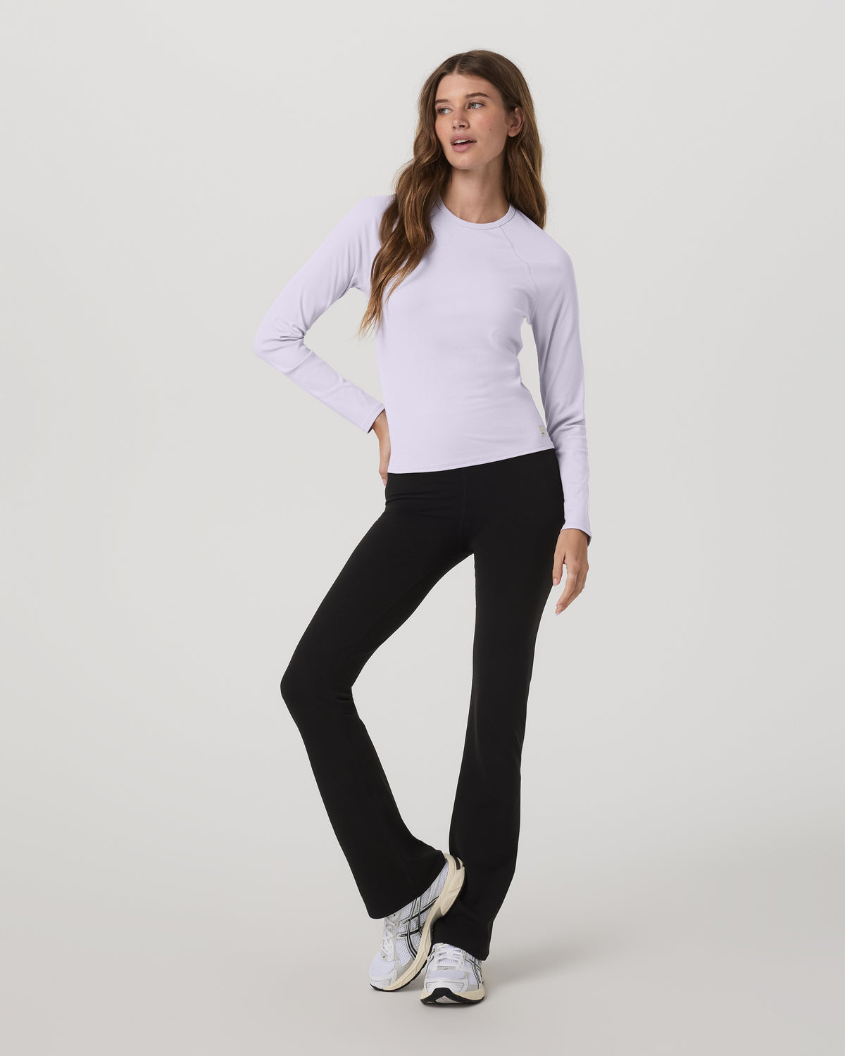 Long Sleeve Pose Crew Women's Lavender Ice Crewneck - Image 2