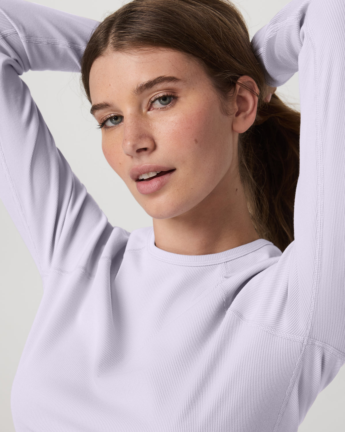 Long Sleeve Pose Crew Women's Lavender Ice Crewneck - Image 4