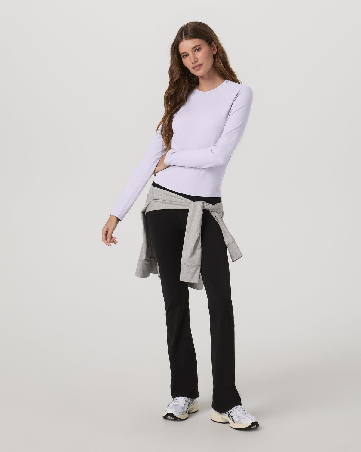 Long Sleeve Pose Crew Women's Lavender Ice Crewneck - Image 5