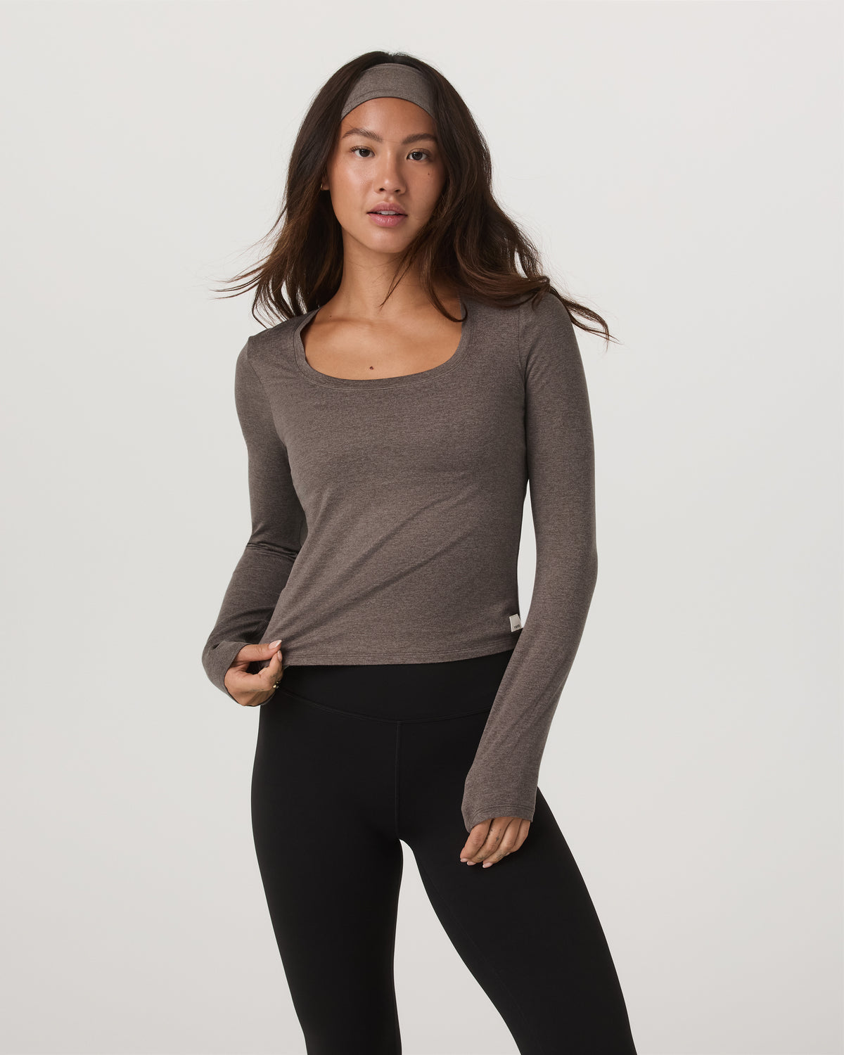 Women's Long Sleeve Halo Essential Scoop Chia Heather