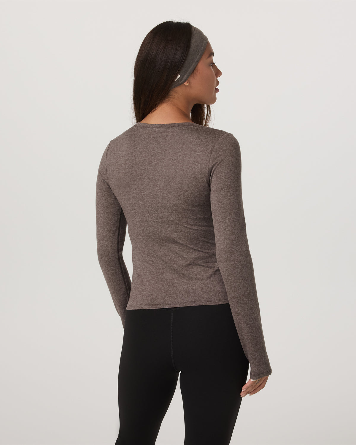 Women's Long Sleeve Halo Essential Scoop Chia Heather - Image 3