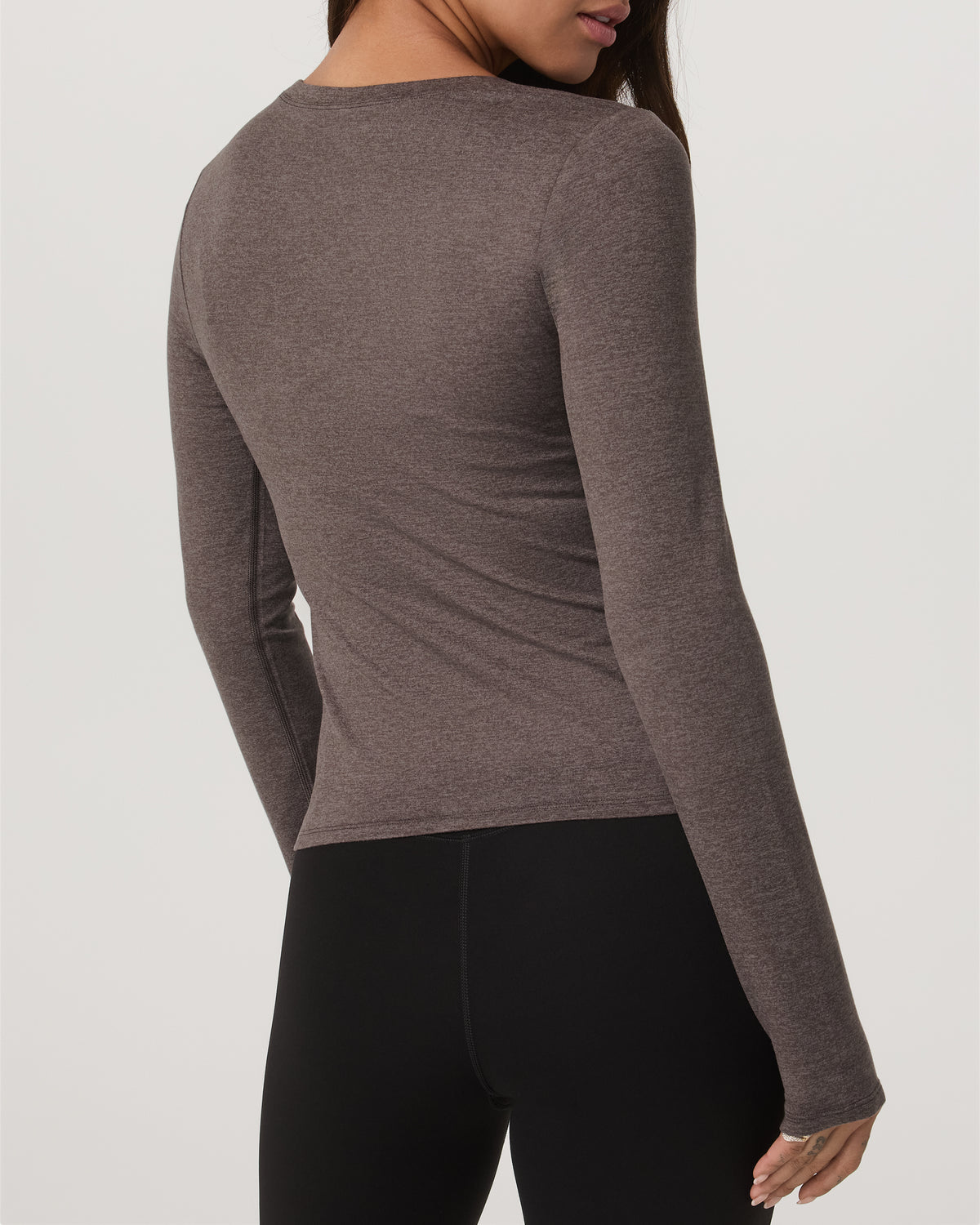 Women's Long Sleeve Halo Essential Scoop Chia Heather - Image 4