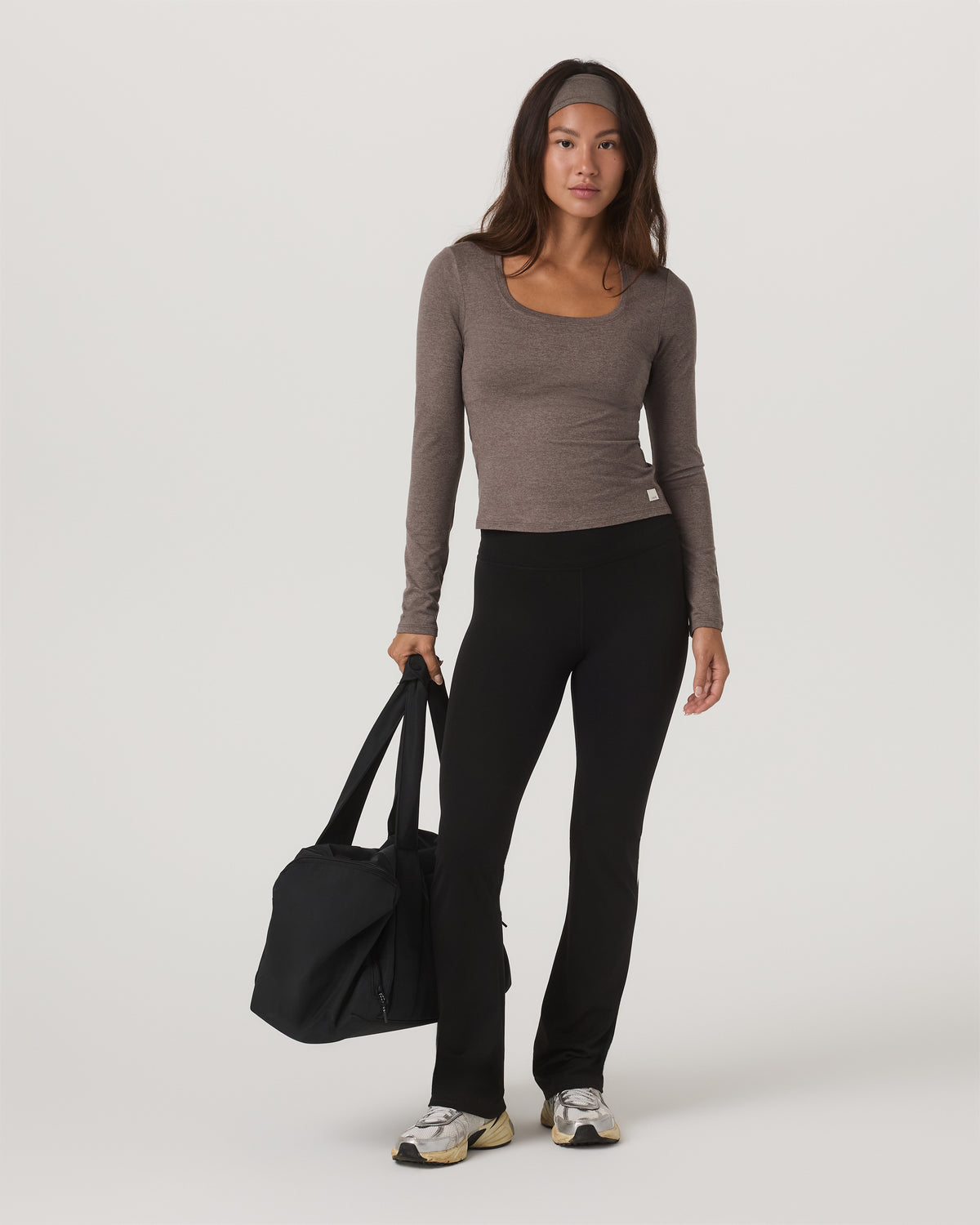 Women's Long Sleeve Halo Essential Scoop Chia Heather - Image 6