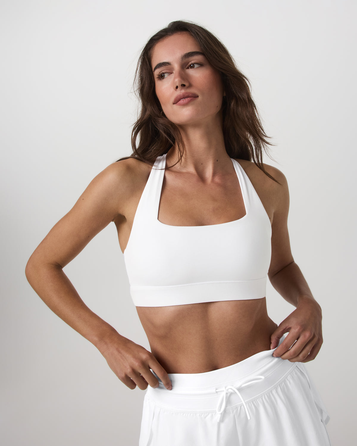 Daily Form Bra Women's White Racerback Sports Bra - Image 6