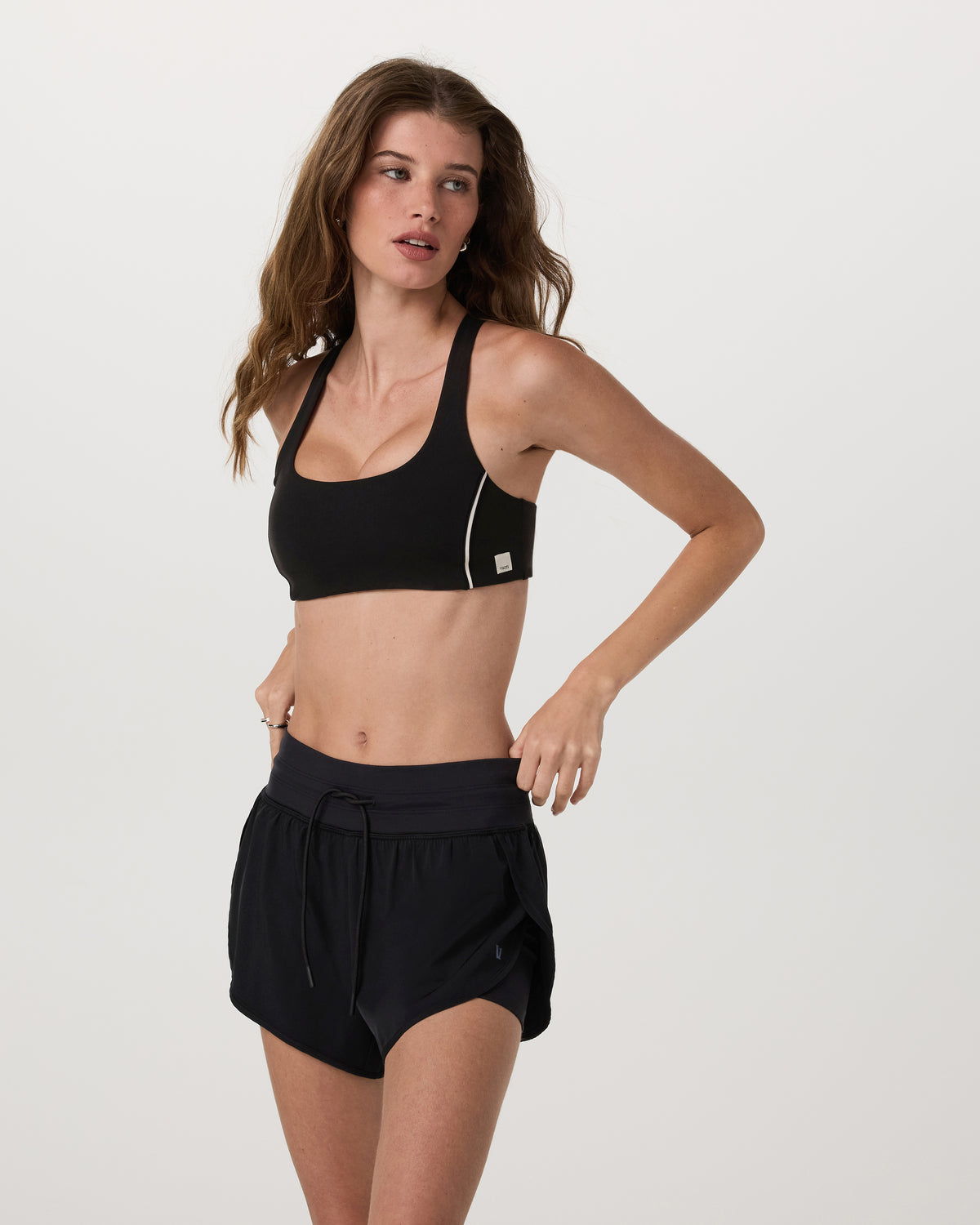 Daily Piped Bra Women's Black Sports Bra - Image 6