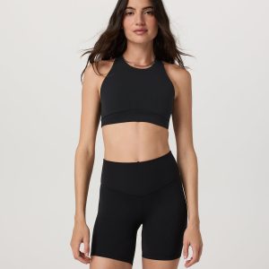 Vuori AllTheForm? High Neck Bra Black Sports Bra