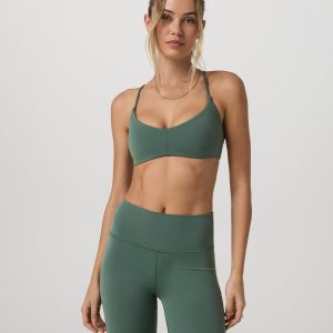Vuori AllTheFeels? Strappy Back Bra Women's Agate Green Bra