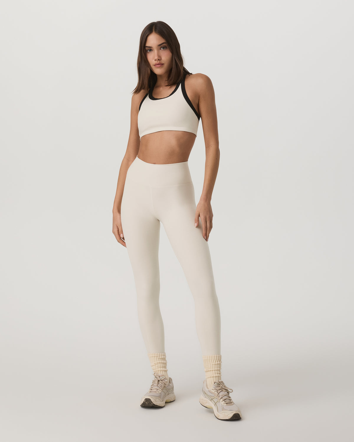 Elevation Racer Bra Women's Bone Heather Sports Bra - Image 3