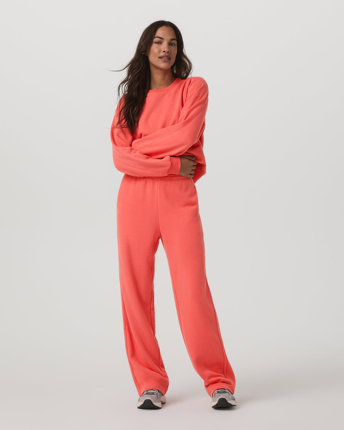 Sedona Straight Leg Sweatpant Women's Bright Coral Pant - Image 2